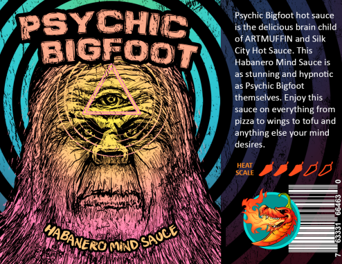Habanero Mind Sauce label artwork